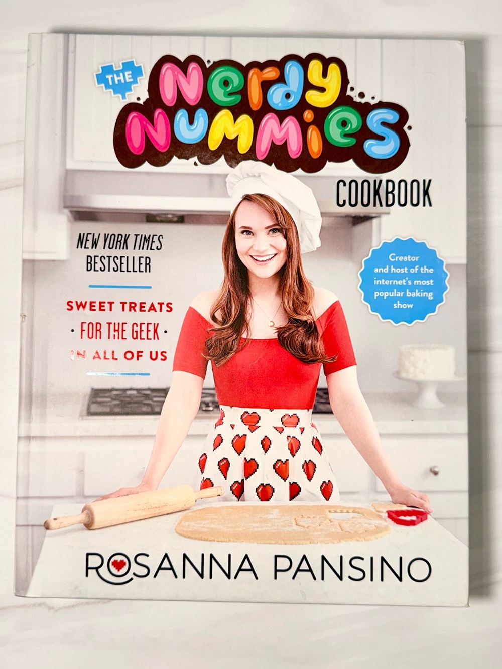 The Nerdy Nummies Cookbook by Rosanna Pansino - Red & White